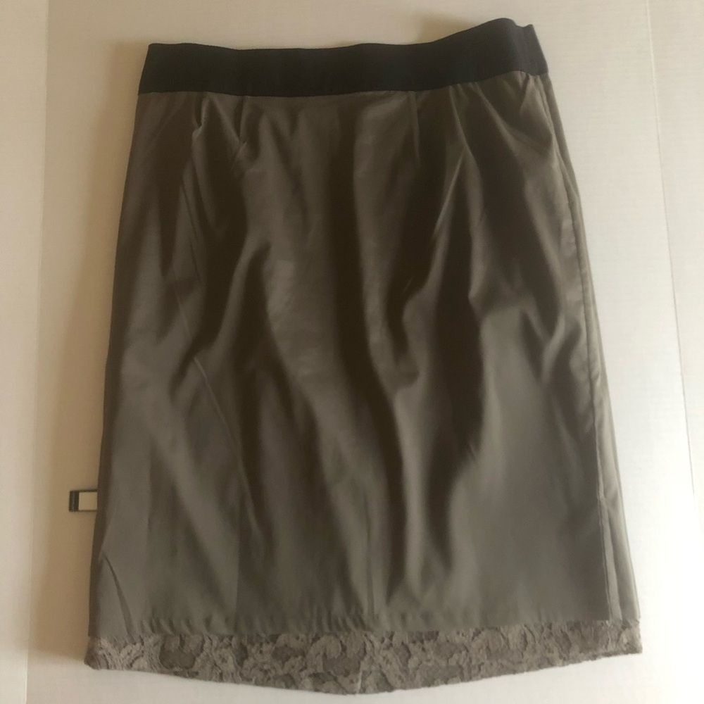 NWOT Banana Republic Lace Overlay Skirt, size 8, brown - Picture 6 of 10